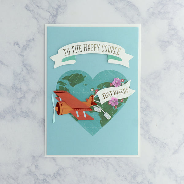 Handmade Flight Wedding Card
