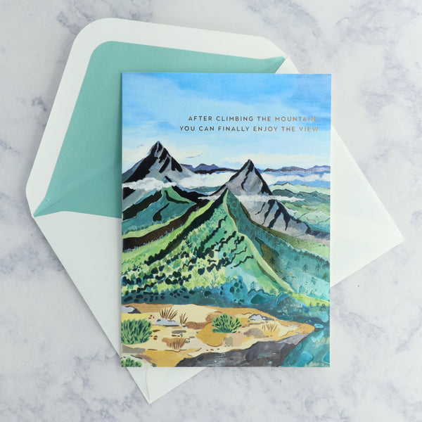 Enjoy The View (Mountains) Retirement Card