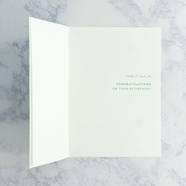 Enjoy The View (Mountains) Retirement Card