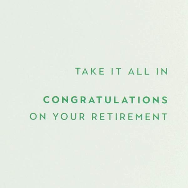 Enjoy The View (Mountains) Retirement Card