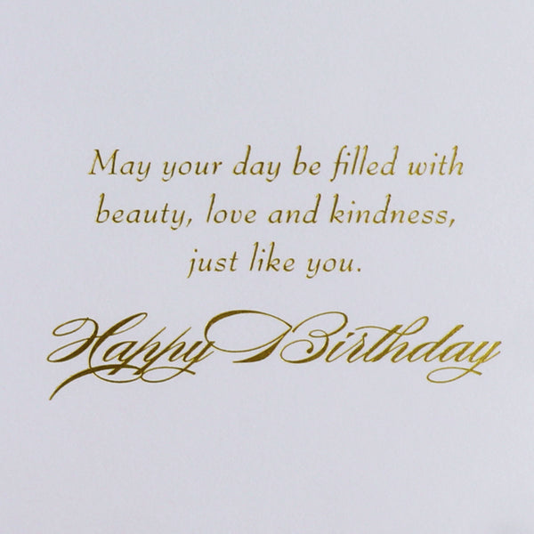 Vellum Purple Pansies Birthday Card