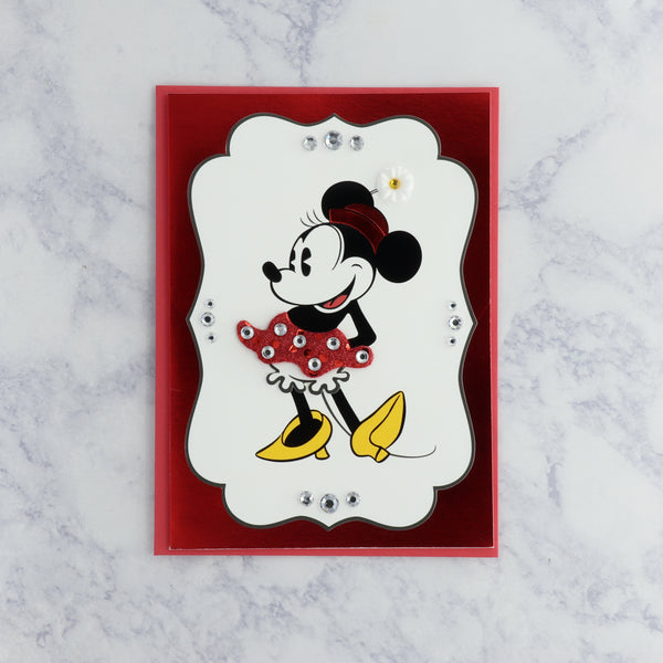 Handmade Minnie Mouse Birthday Card