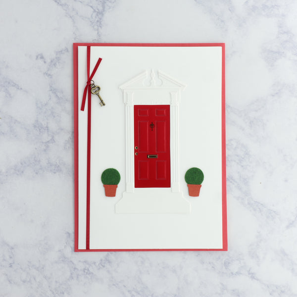 Handmade Red Door New Home Card