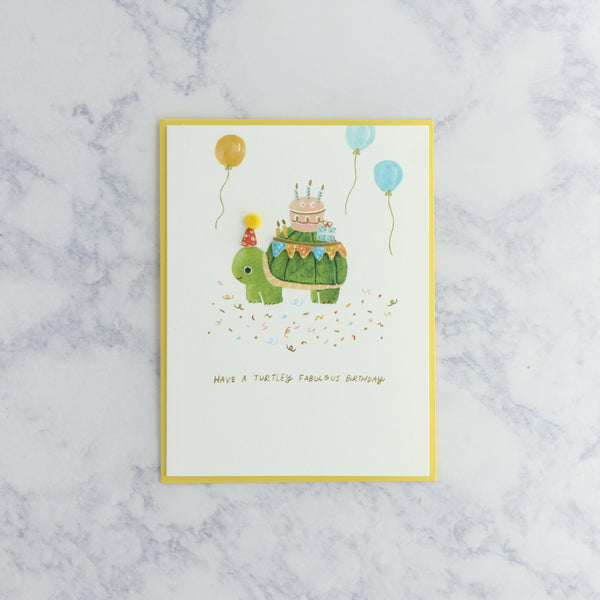 Celebratory Turtle Birthday Card