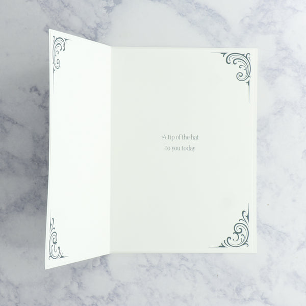 Scroll Lettering Gentleman Birthday Card