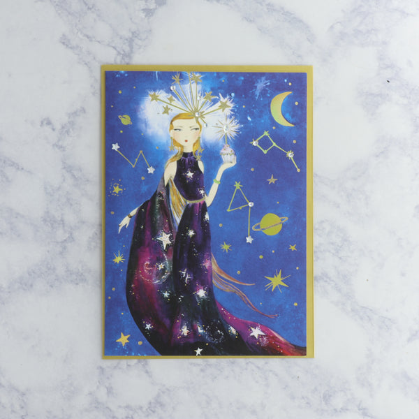 Celestial Gal Birthday Card