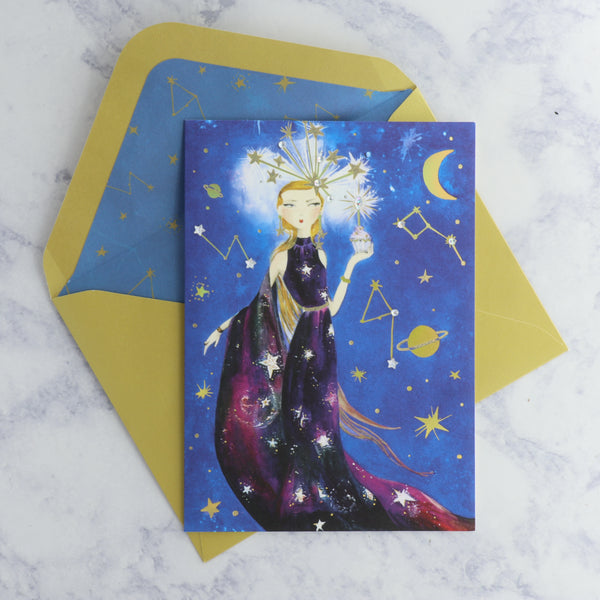 Celestial Gal Birthday Card