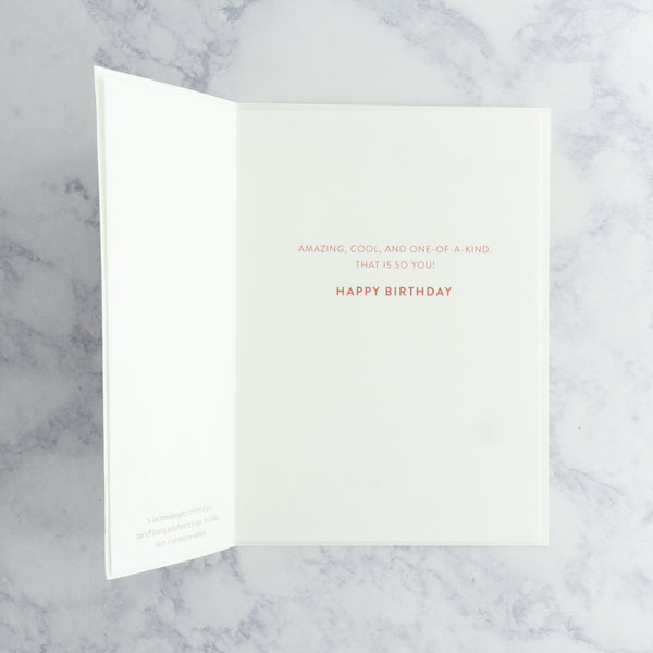 Zebra With Sunglasses Birthday Card