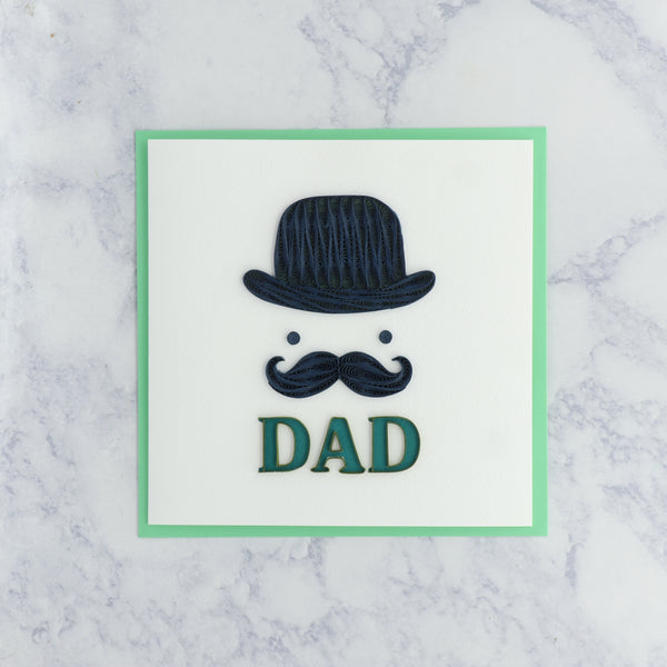 Handmade Derby Hat Quilling Father's Day Card (For Dad)