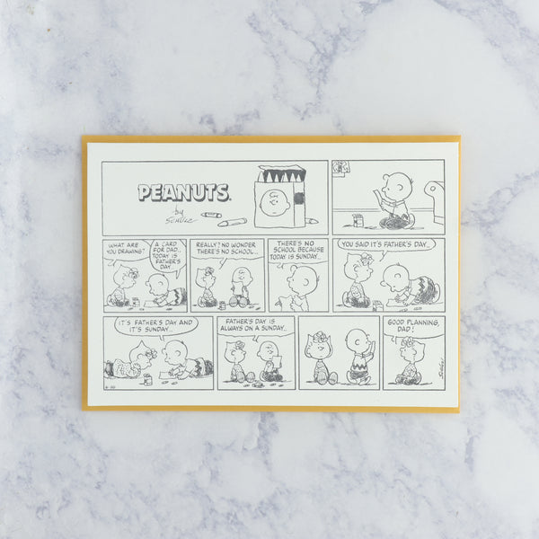 Letterpress "A Card For..." Peanuts Father's Day Card