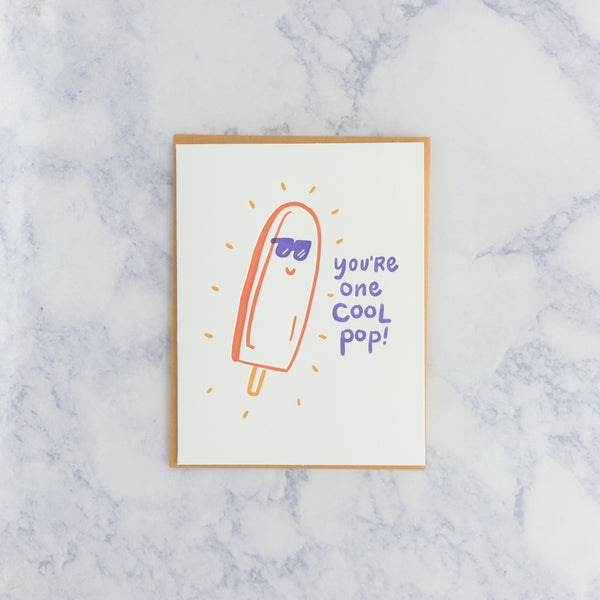 Letterpress "You're One Cool Pop!" Father's Day Card