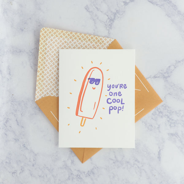 Letterpress "You're One Cool Pop!" Father's Day Card