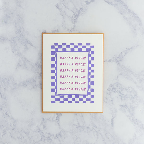 Letterpress "Happy Brithday" Birthday Card