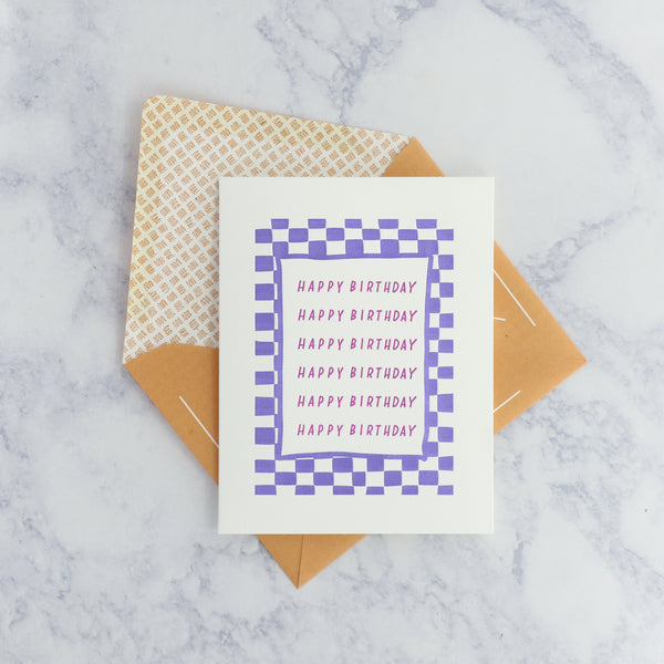 Letterpress "Happy Brithday" Birthday Card