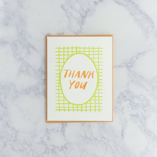 Letterpress Thank You Card