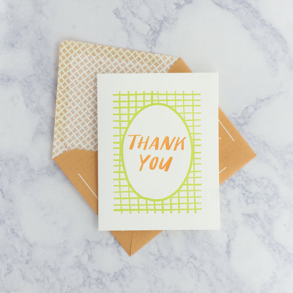 Letterpress Thank You Card