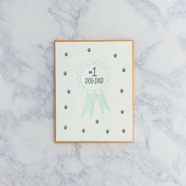 Dog Dad Letterpress Father's Day Card