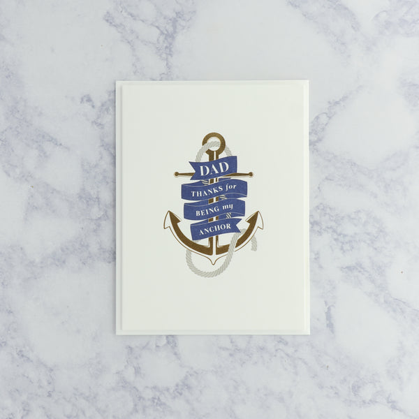 Letterpress Anchor Father's Day Card (Dad)