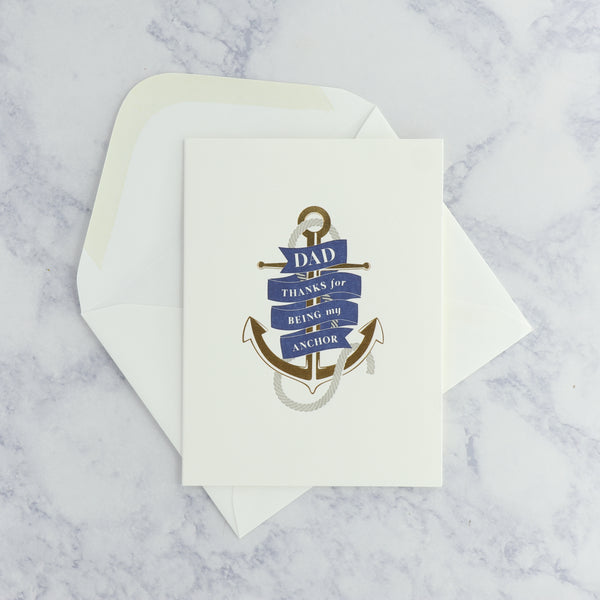 Letterpress Anchor Father's Day Card (Dad)
