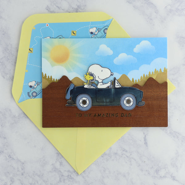 Handmade Peanuts Snoopy Father's Day Card