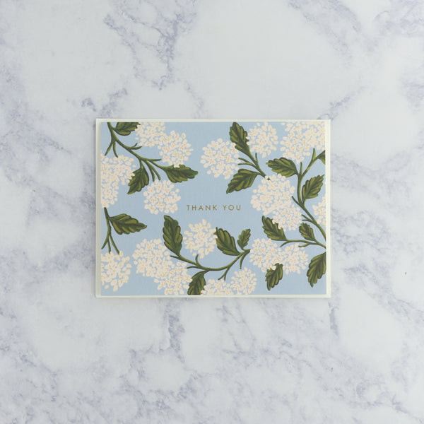 Hydrangea Thank You Card