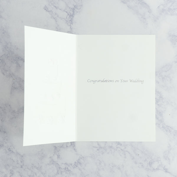 Floral Wedding Cake Wedding Card
