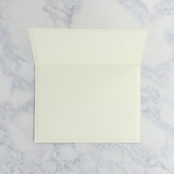 Golden Border Fan Blank Card