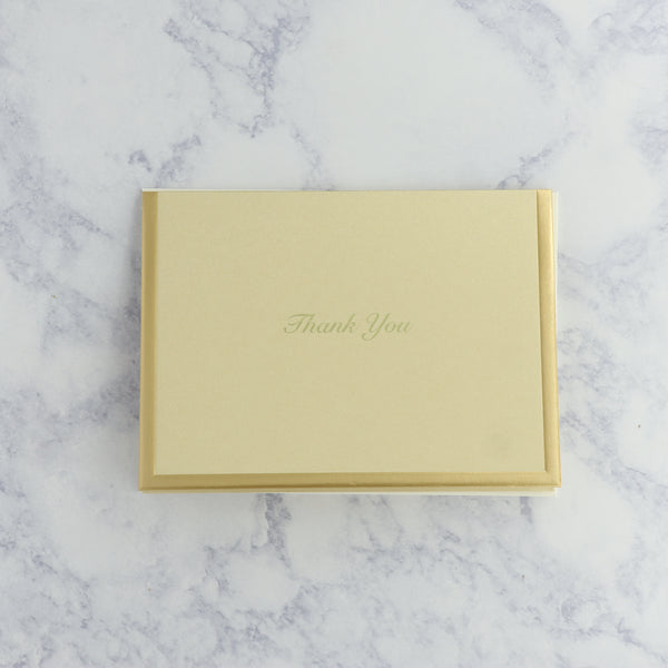 Golden Shimmer Thank You Card