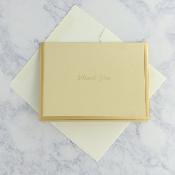 Golden Shimmer Thank You Card