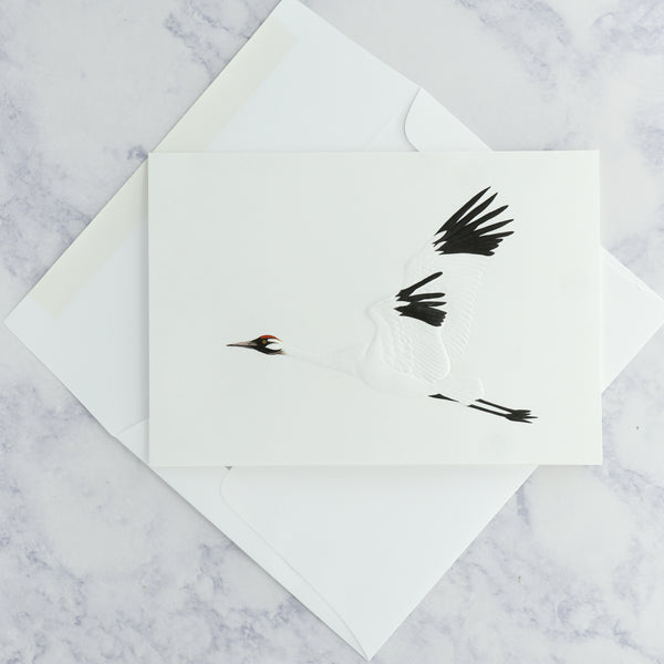 Flying Crane Sympathy Card