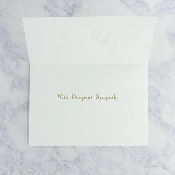 Flying Crane Sympathy Card
