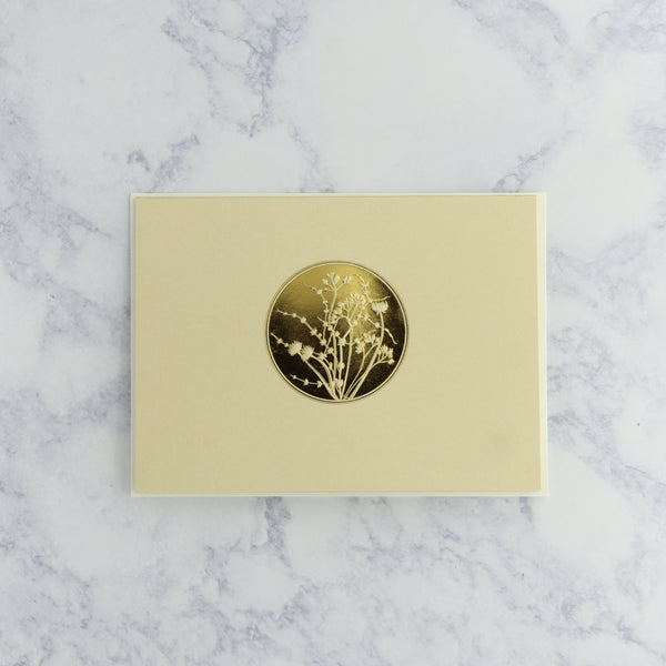 Golden Botanical Sympathy Card