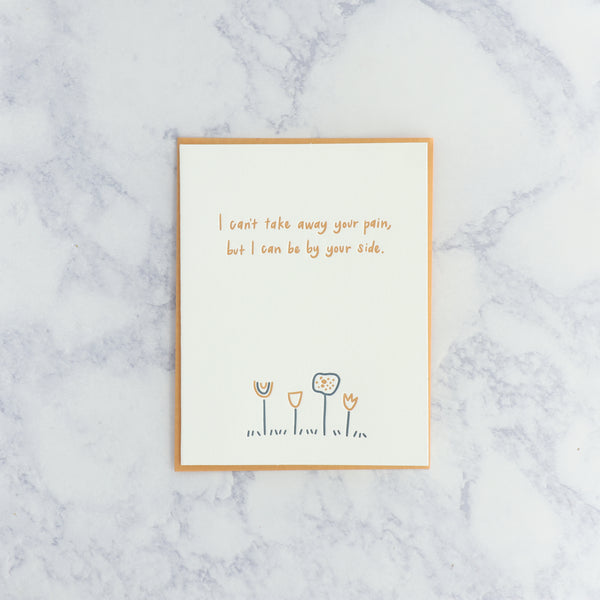Letterpress "by your side" Sympathy Card