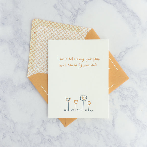 Letterpress "by your side" Sympathy Card