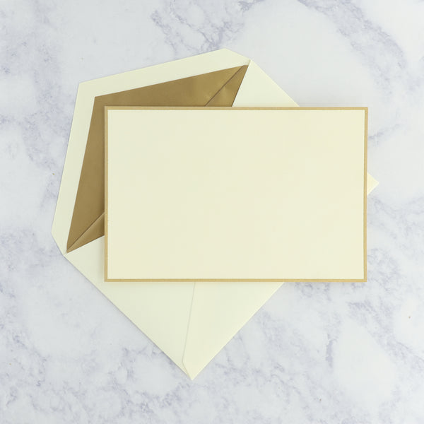 Gold Bordered on Ecruwhite Kid Finish Boxed Notes (Set of 10)