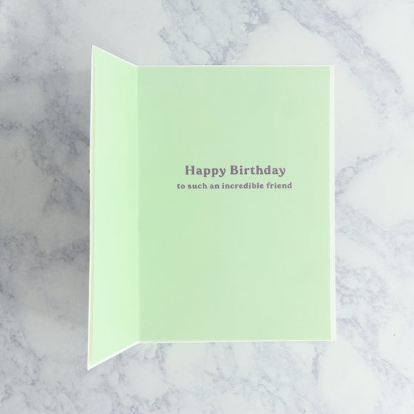 Girl With Confetti Birthday Card