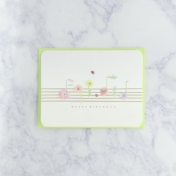 Musical Notes Birthday Card