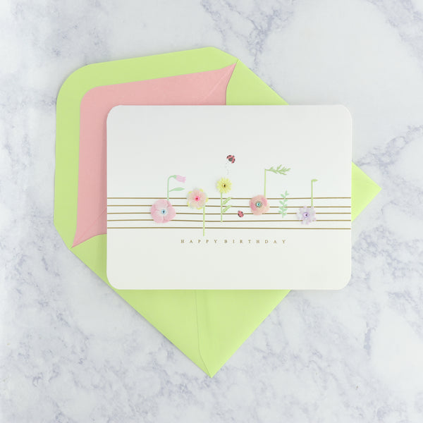 Musical Notes Birthday Card