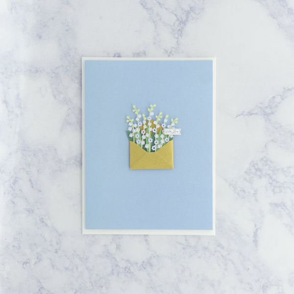 Envelope With Flowers Blank Card