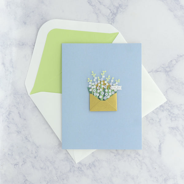 Envelope With Flowers Blank Card