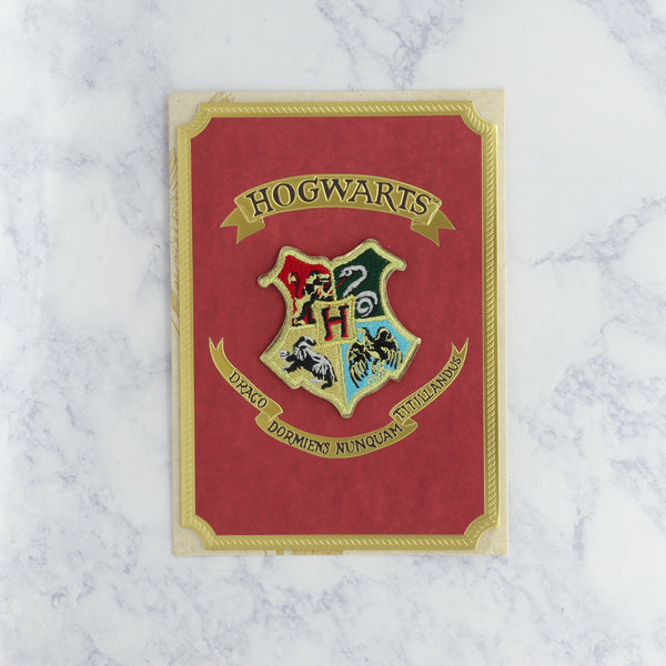 Embroidered Harry Potter & Hogwarts Patch Blank Card