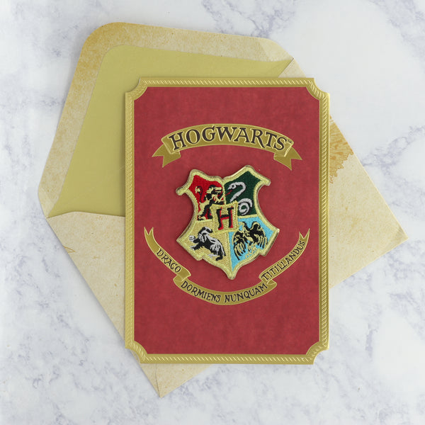 Embroidered Harry Potter & Hogwarts Patch Blank Card