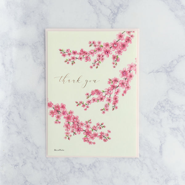 Cherry Blossom Thank You Card