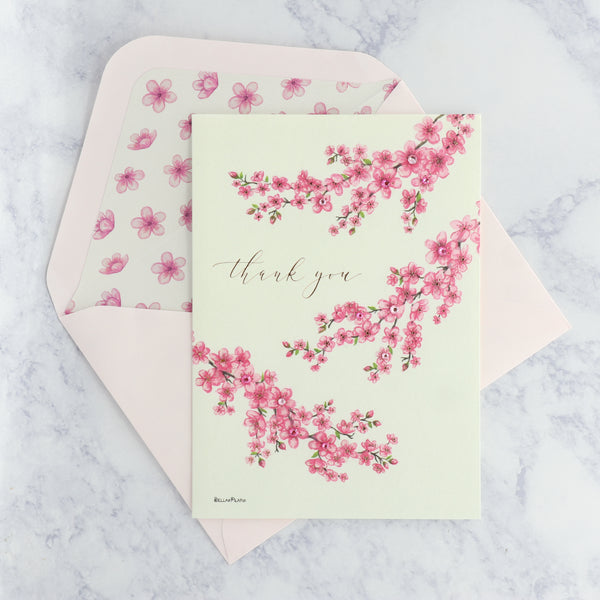 Cherry Blossom Thank You Card