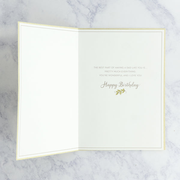 Laser-Cut Wood Foliage Wreath Birthday Card (For Dad)