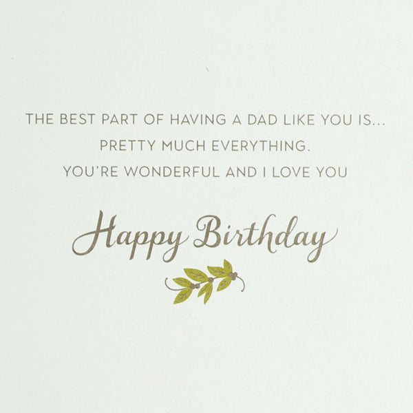 Laser-Cut Wood Foliage Wreath Birthday Card (For Dad)