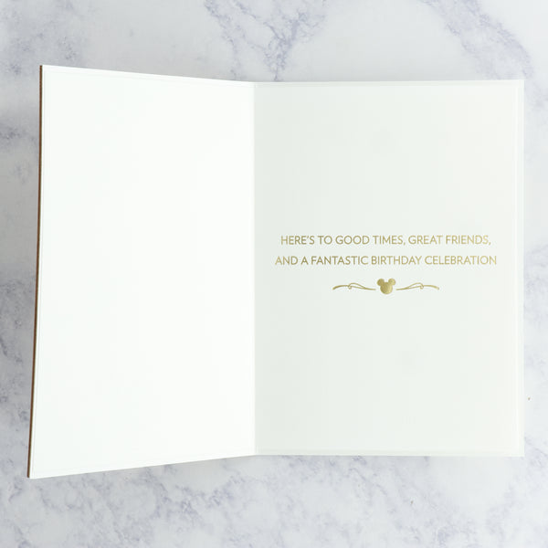 Laser-Cut Wood Mickey Mouse Birthday Card