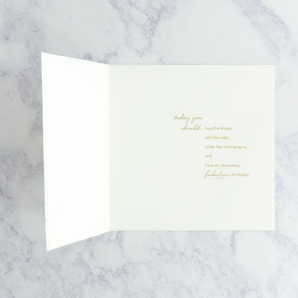 Watercolor Fashion Birthday Card