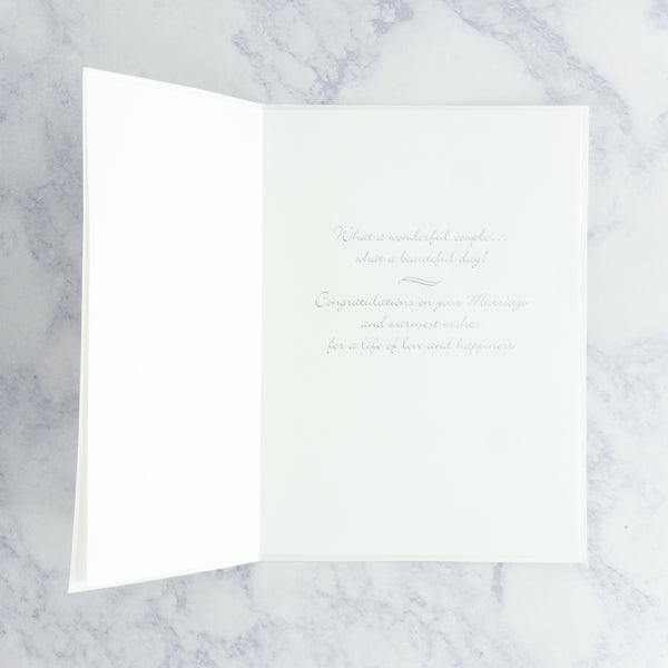 Handmade Modern Bride & Groom Wedding Card