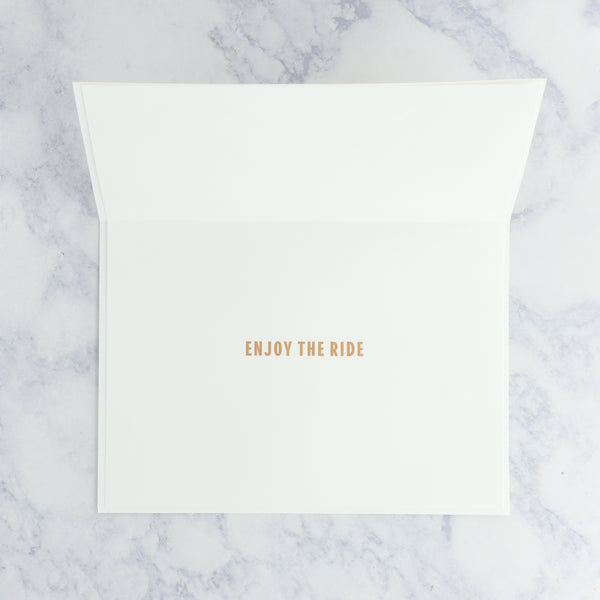 Orange Motorcycle Birthday Card